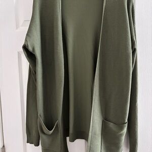Time and Tru Olive Green Knit Cardigan